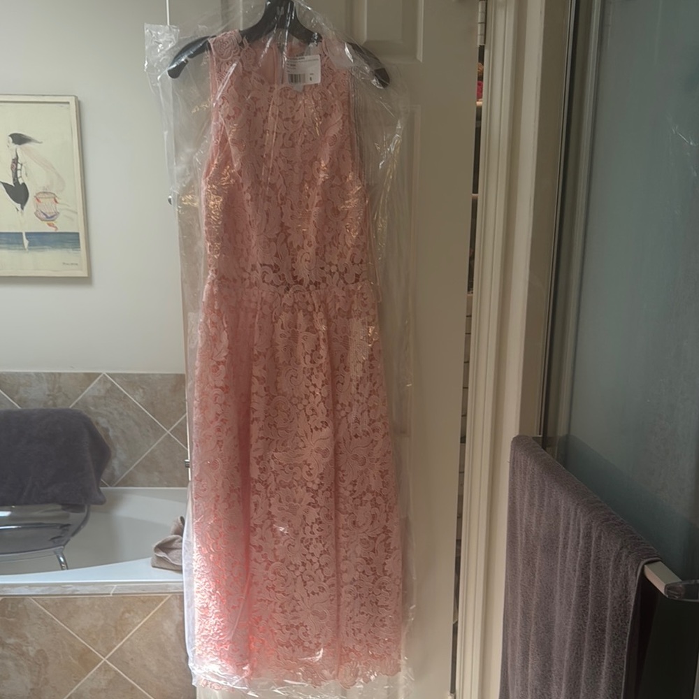 Elegant Pink Lace Dress